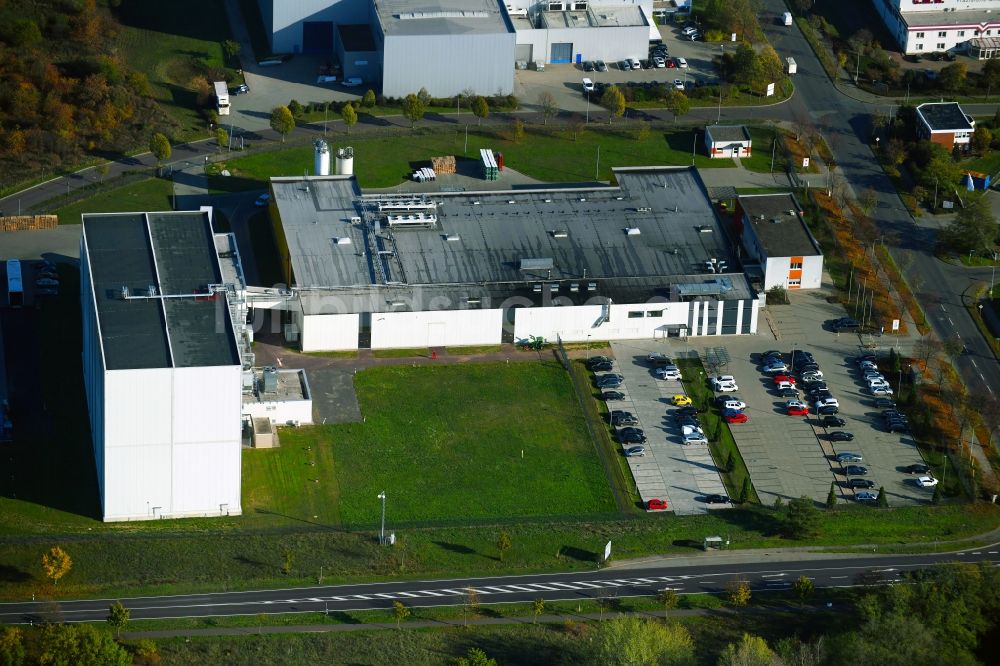 Luftbild Burg - Hochregal- Lager-Gebäudekomplex und Logistikzentrum auf dem Gelände der Hasa GmbH in Burg im Bundesland Sachsen-Anhalt, Deutschland