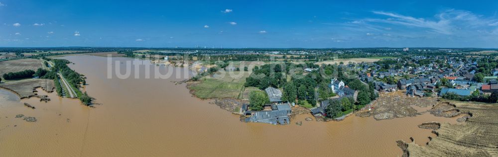 Luftbild Erftstadt - Hochwasserschäden der Flutkatastrophe in Erftstadt im Bundesland Nordrhein-Westfalen, Deutschland