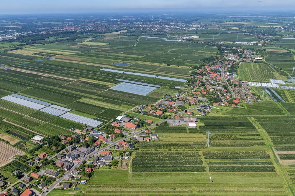 Luftaufnahme Hollern-Twielenfleth - Hollern im Bundesland Niedersachsen, Deutschland