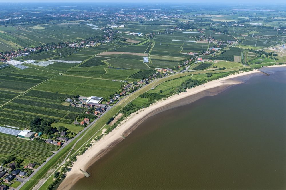 Luftbild Hollern-Twielenfleth - Hollern Twielenfleth Bassenfleth im Bundesland Niedersachsen, Deutschland