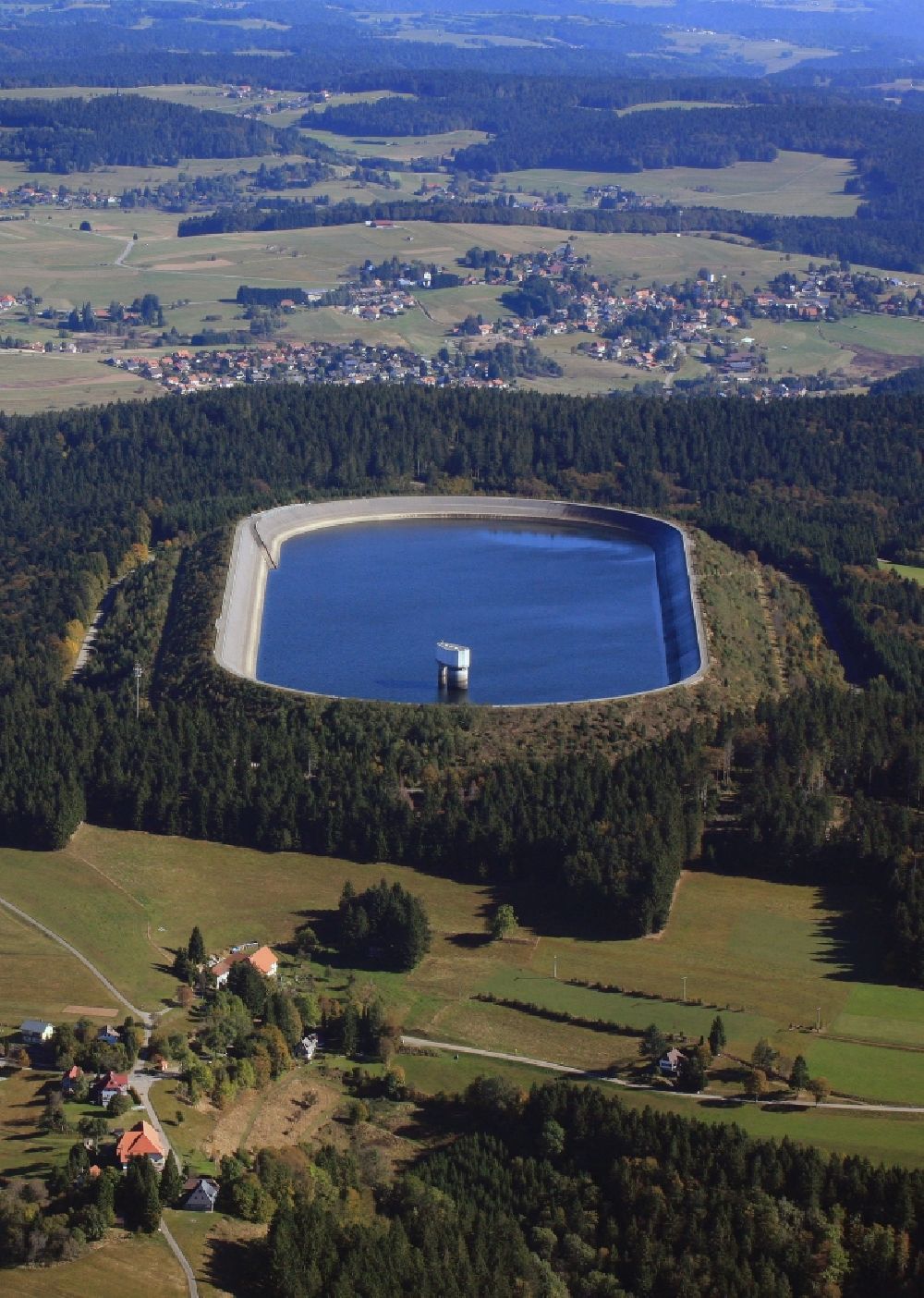 Luftaufnahme Herrischried - Hornbergbecken in Herrischried auf dem Hotzenwald im Bundesland Baden-Württemberg