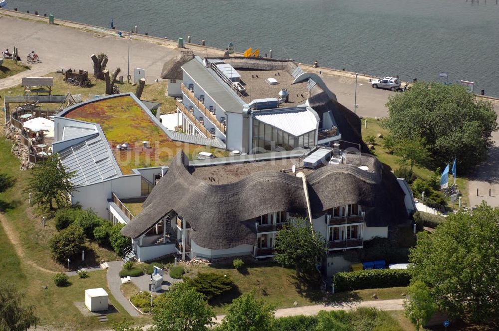 Luftaufnahme Baabe - Hotel Solthus am See auf der Insel Rügen im Ostseebad Baabe