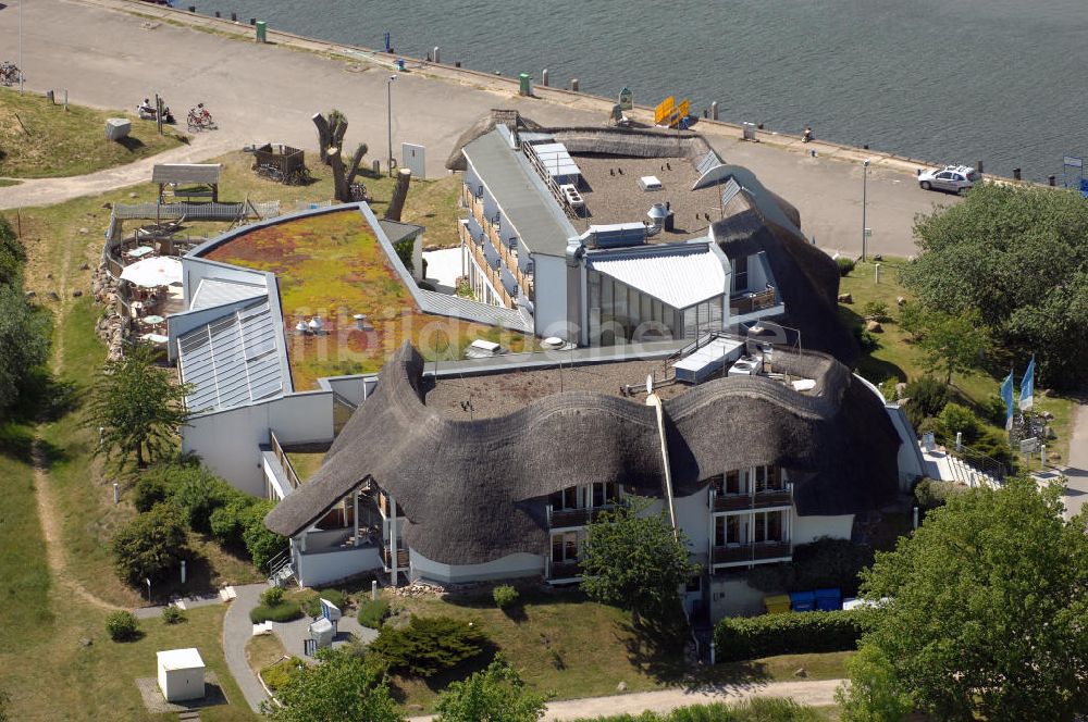 Baabe von oben - Hotel Solthus am See auf der Insel Rügen im Ostseebad Baabe