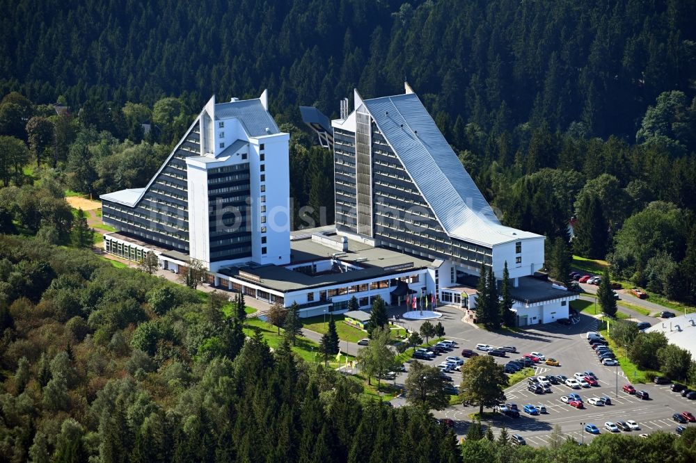 Luftbild Oberhof - Hotelanlage Ahorn Panorama in Oberhof im Bundesland Thüringen, Deutschland