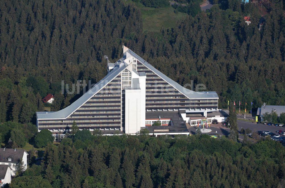 Luftbild Oberhof - Hotelanlage Ahorn Panorama in Oberhof im Bundesland Thüringen, Deutschland