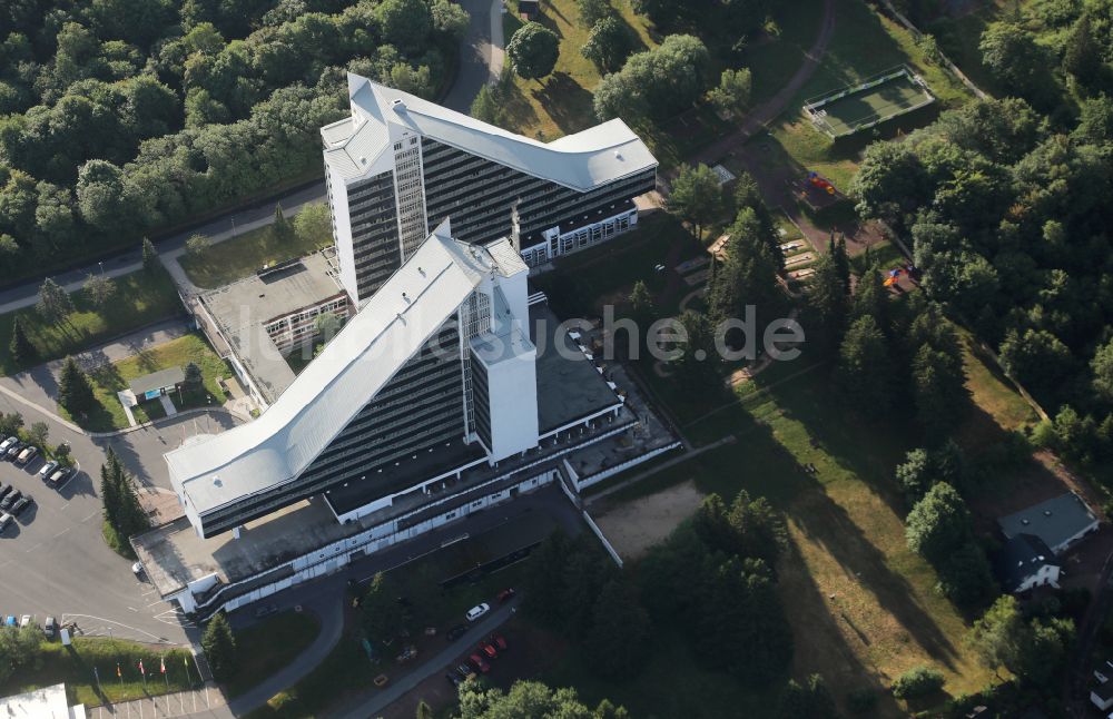 Luftaufnahme Oberhof - Hotelanlage Ahorn Panorama in Oberhof im Bundesland Thüringen, Deutschland