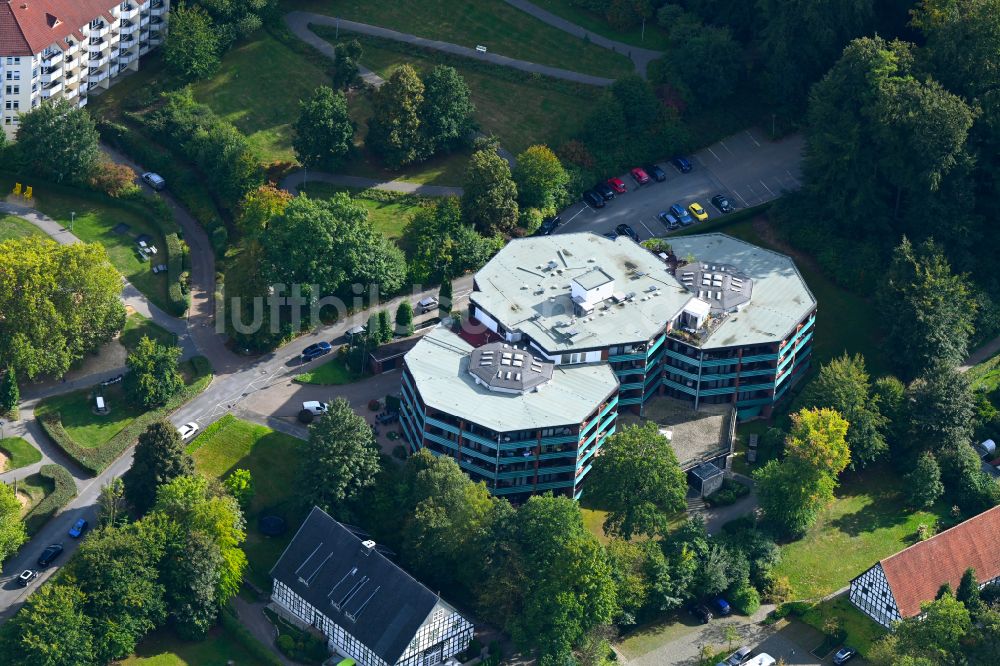 Luftaufnahme Bad Essen - Hotelanlage Haus Deutsch Krone in Bad Essen im Bundesland Niedersachsen, Deutschland