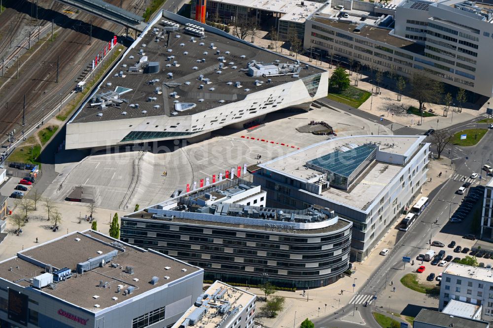 Luftaufnahme Wolfsburg - Hotelanlage INNSIDE in Wolfsburg im Bundesland Niedersachsen, Deutschland