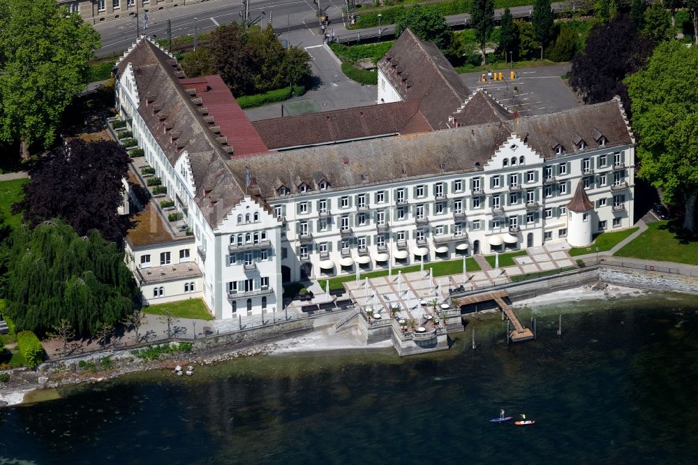 Konstanz von oben - Hotelanlage Inselhotel in Konstanz im Bundesland Baden-Württemberg, Deutschland