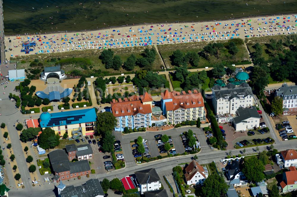 Zinnowitz von oben - Hotelanlage Kleine Strandburg in Zinnowitz im Bundesland Mecklenburg-Vorpommern, Deutschland