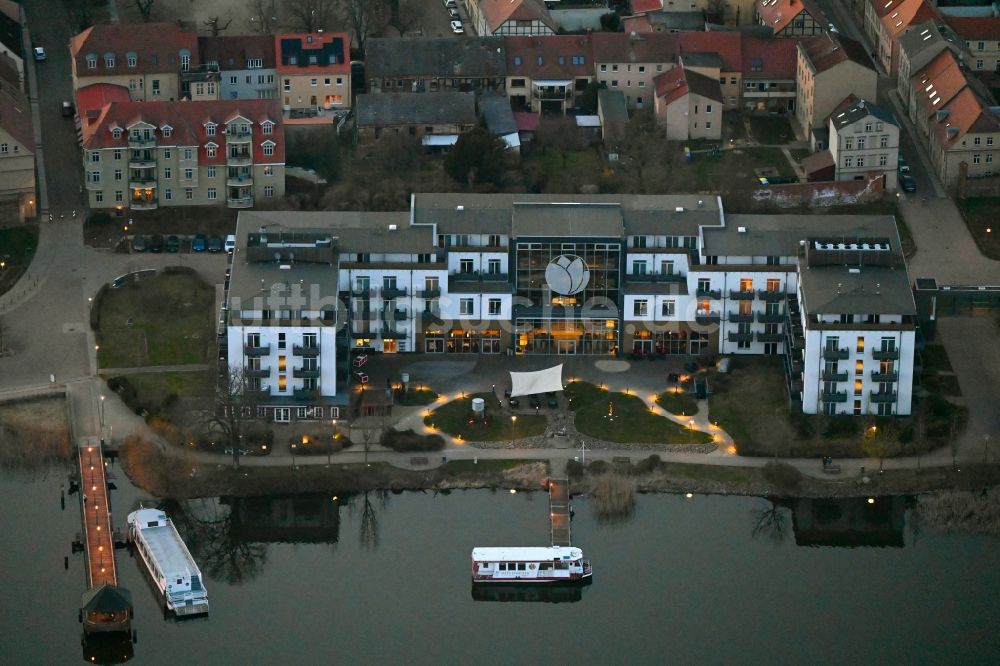Luftaufnahme Neuruppin - Hotelanlage Resort Mark Brandenburg in Neuruppin im Bundesland Brandenburg, Deutschland