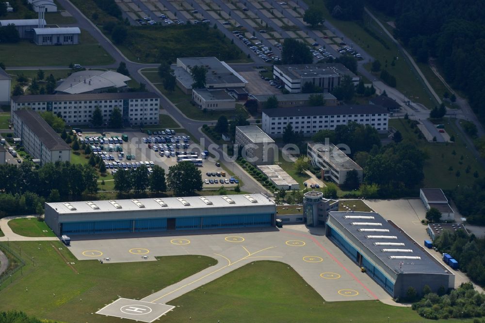 Luftbild Ahrensfelde Blumberg - Hubschrauber Landeplatz der Bundespolizei-Fliegerstaffel Blumberg in Ahrensfelde im Bundesland Brandenburg