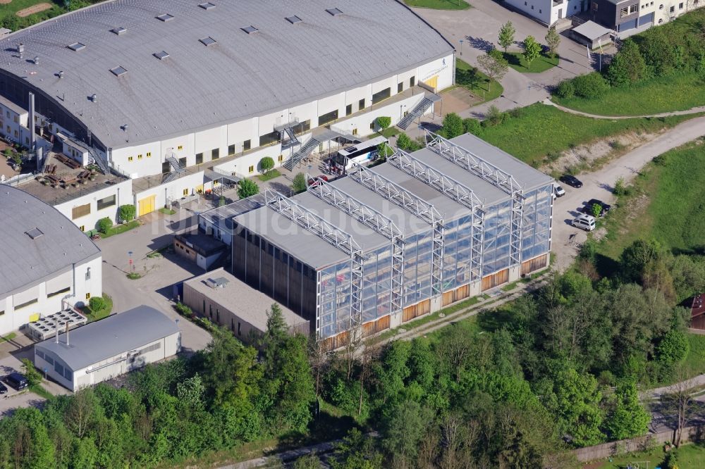 Luftbild Bad Tölz - Hubschrauber Simulatorhalle des Bergwacht-Zentrums für Sicherheit und Ausbildung ZSA in Bad Tölz im Bundesland Bayern