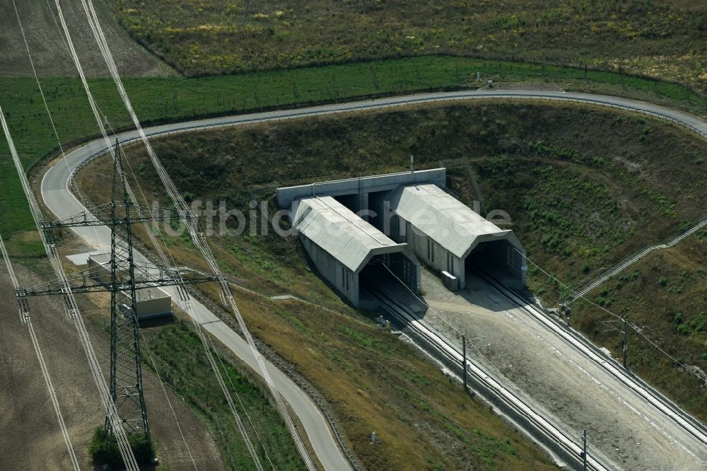 Luftbild Karsdorf - ICE Schienentunnel - Viadukt Bibratunnel der Deutschen Bahn in Karsdorf im Bundesland Sachsen-Anhalt