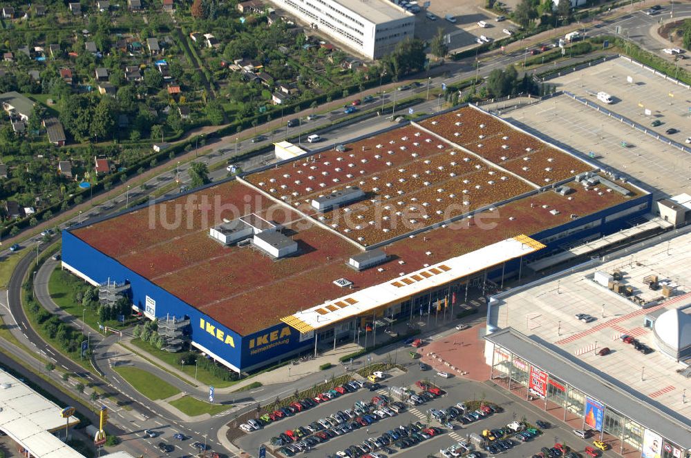 Luftaufnahme Dresden - IKEA - Einrichtungshaus im Elbepark Dresden im Bundesland Sachsen