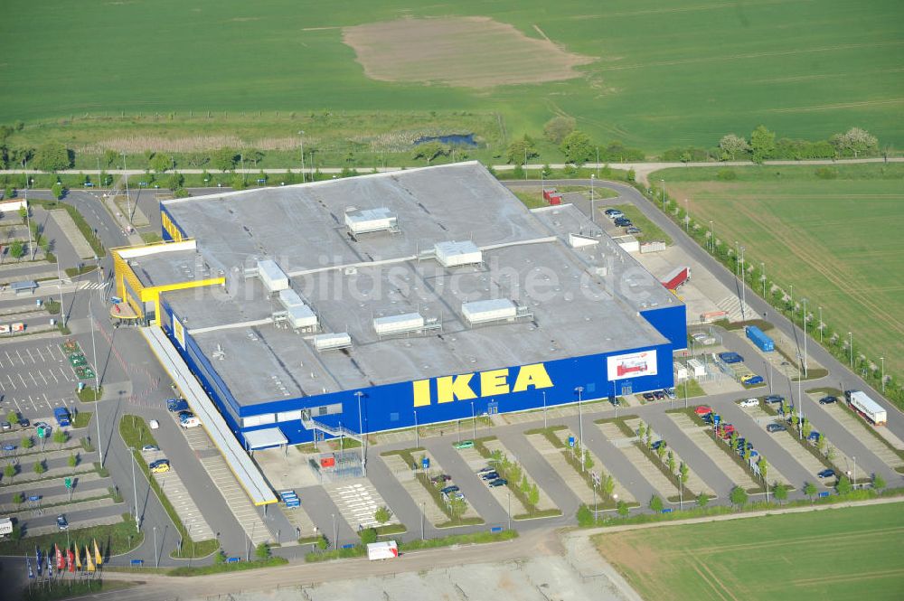Erfurt Bindersleben aus der Vogelperspektive: IKEA Einrichtungshaus Erfurt - Bindersleben