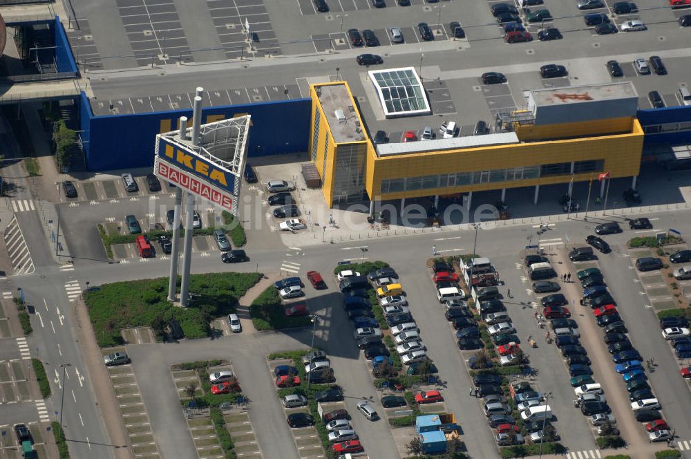 Hamburg aus der Vogelperspektive: IKEA-Einrichtungshaus in Hamburg - Moorfleet