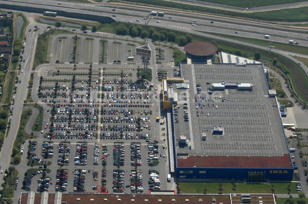 Hamburg von oben - IKEA-Einrichtungshaus in Hamburg - Moorfleet