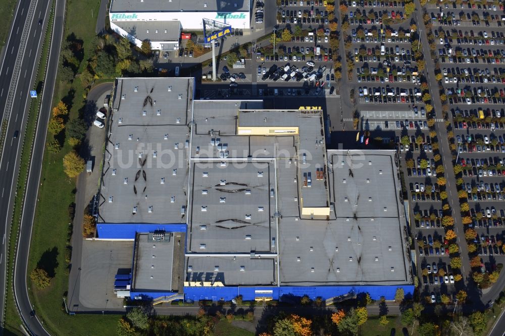Luftaufnahme Waltersdorf - IKEA Einrichtungshaus in Waltersdorf im Bundesland Brandenburg