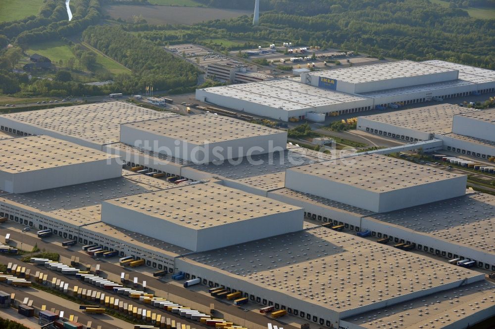 Luftbild Dortmund - Ikea Logistikzentrum im Ortsteil Ellinghausen in Dortmund im Bundesland Nordrhein-Westfalen