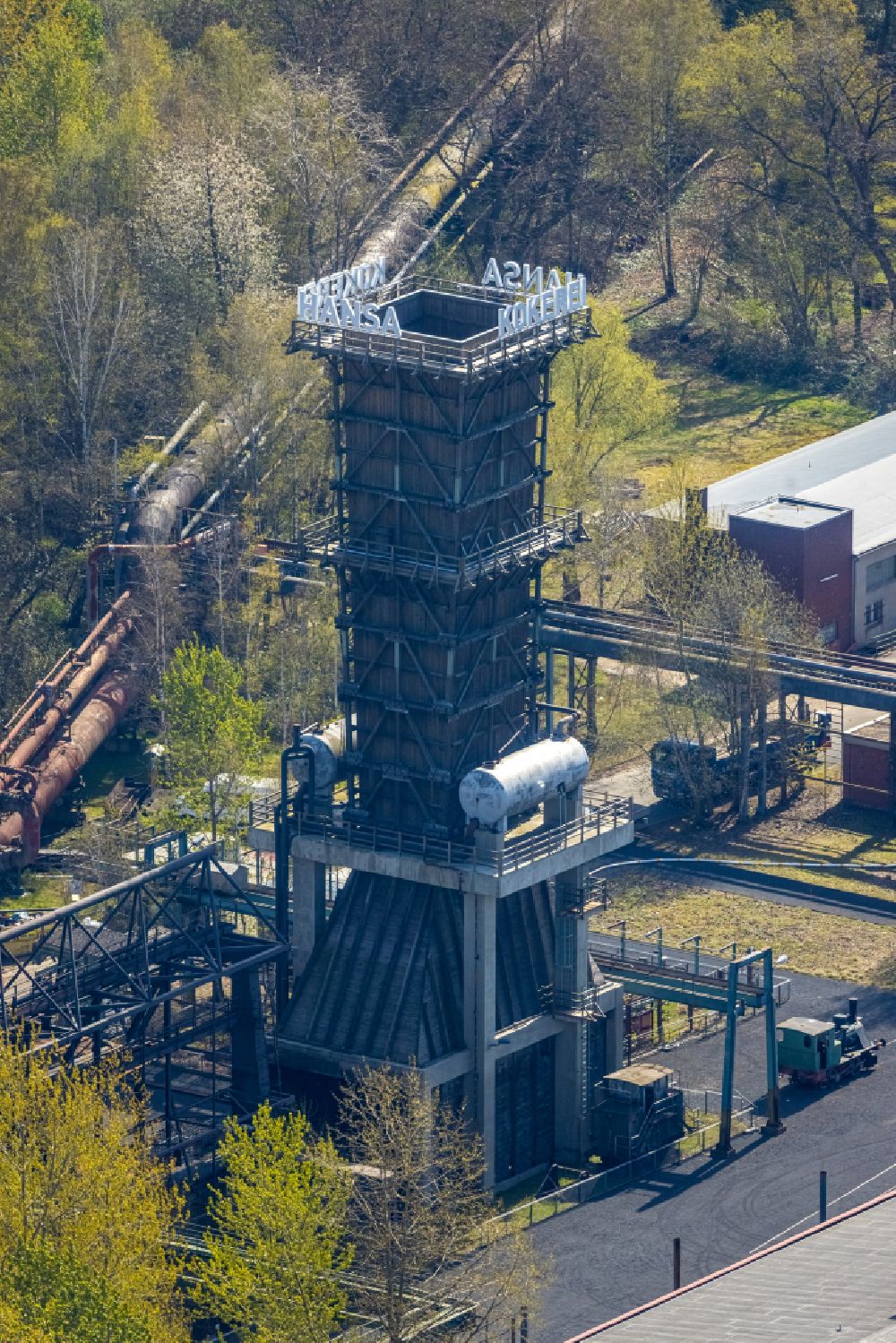 Luftbild Dortmund - Industrie- Denkmal der ehemaligen Kokerei Hansa in Dortmund im Bundesland Nordrhein-Westfalen, Deutschland