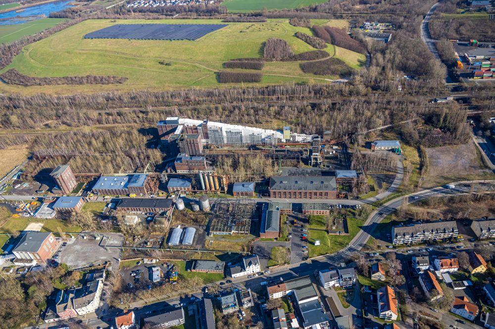 Luftaufnahme Dortmund - Industrie- Denkmal der ehemaligen Kokerei Hansa in Dortmund im Bundesland Nordrhein-Westfalen, Deutschland