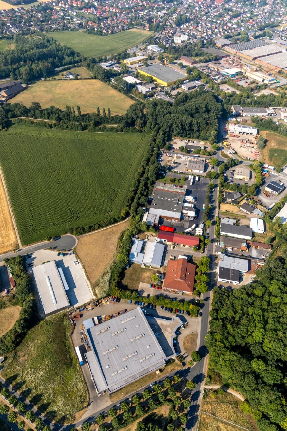 Luftbild Ahlen - Industrie- und Gewerbegebiet in Ahlen im Bundesland Nordrhein-Westfalen, Deutschland