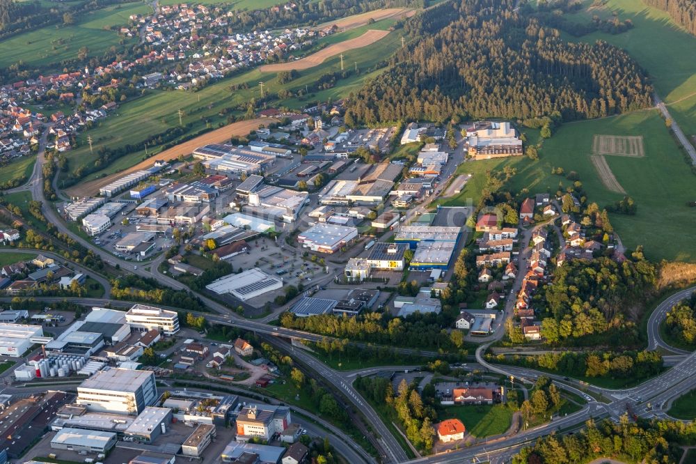 Luftaufnahme Freudenstadt - Industrie- und Gewerbegebiet Alte-Post-Straße in Freudenstadt im Bundesland Baden-Württemberg, Deutschland