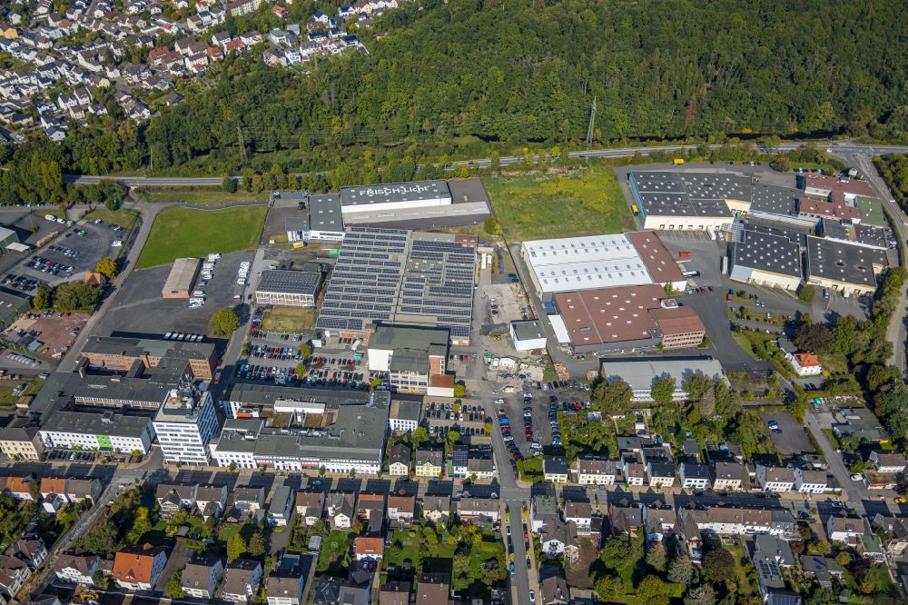 Luftbild Arnsberg - Industrie- und Gewerbegebiet in Arnsberg im Bundesland Nordrhein-Westfalen, Deutschland