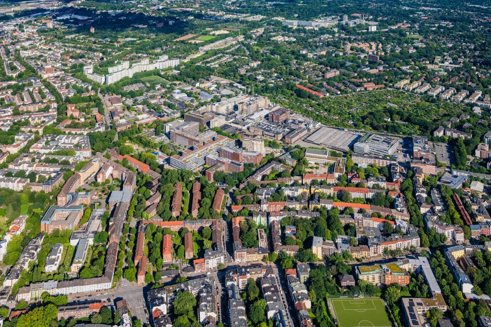 Luftbild Hamburg - Industrie- und Gewerbegebiet Beiersdorf AG zwischen Stresemannallee und Troplowitzstraße in Hamburg, Deutschland