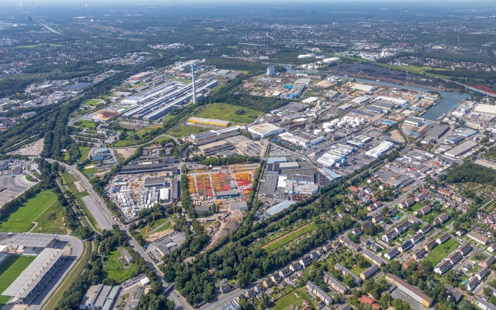 Luftaufnahme Bergeborbeck - Industrie- und Gewerbegebiet in Bergeborbeck im Bundesland Nordrhein-Westfalen, Deutschland