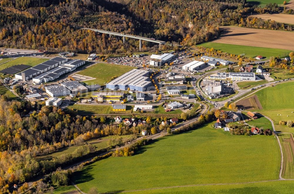 Rottweil von oben - Industrie- und Gewerbegebiet Berner Feld in Rottweil im Bundesland Baden-Württemberg, Deutschland