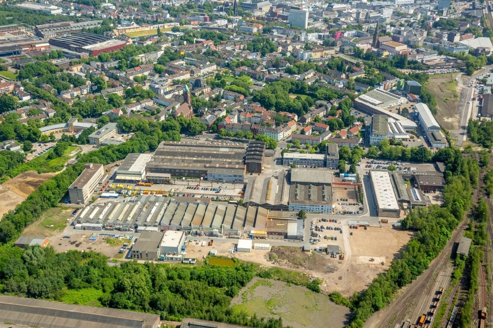 Bochum von oben - Industrie- und Gewerbegebiet in Bochum im Bundesland Nordrhein-Westfalen, Deutschland