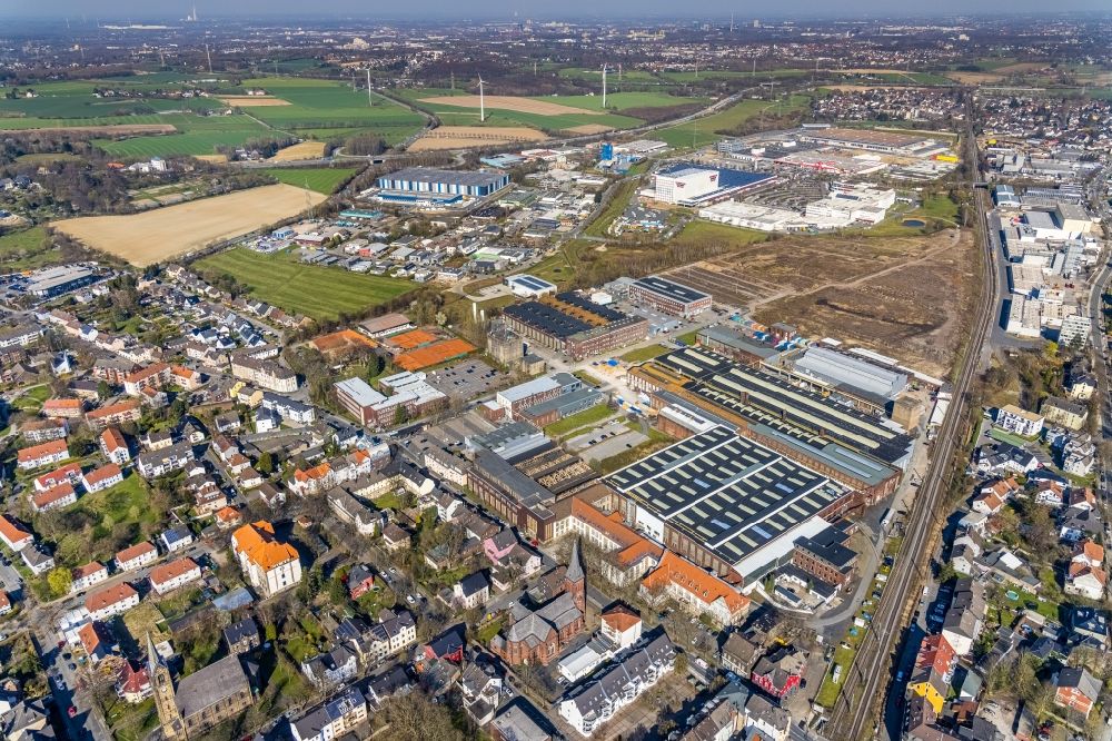 Luftbild Witten - Industrie- und Gewerbegebiet an der Brauckstraße in Witten im Bundesland Nordrhein-Westfalen, Deutschland