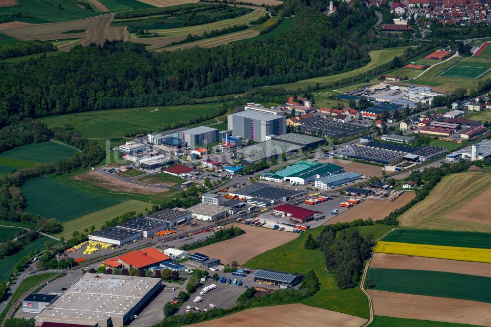 Bräunlingen von oben - Industrie- und Gewerbegebiet in Bräunlingen im Bundesland Baden-Württemberg, Deutschland