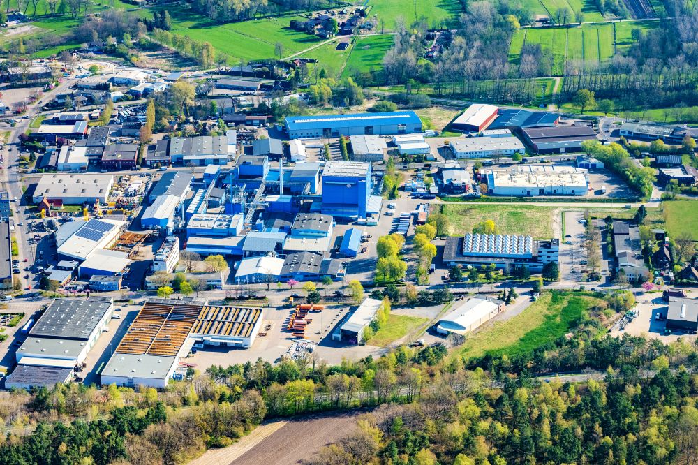 Buxtehude aus der Vogelperspektive: Industrie- und Gewerbegebiet in Buxtehude im Bundesland Niedersachsen, Deutschland