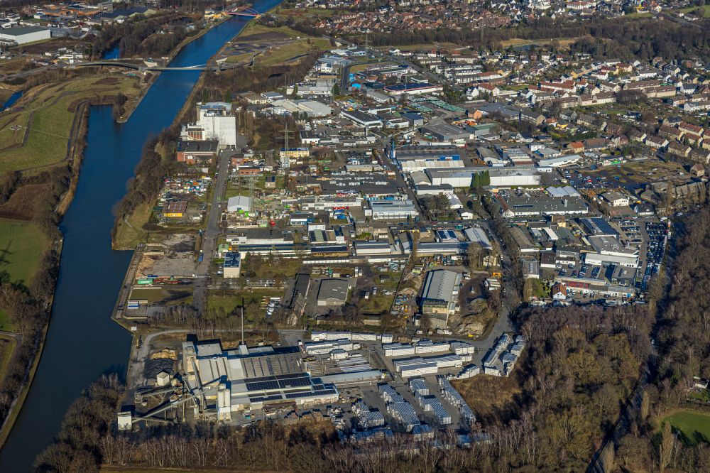 Luftaufnahme Castrop-Rauxel - Industrie- und Gewerbegebiet in Castrop-Rauxel im Bundesland Nordrhein-Westfalen, Deutschland