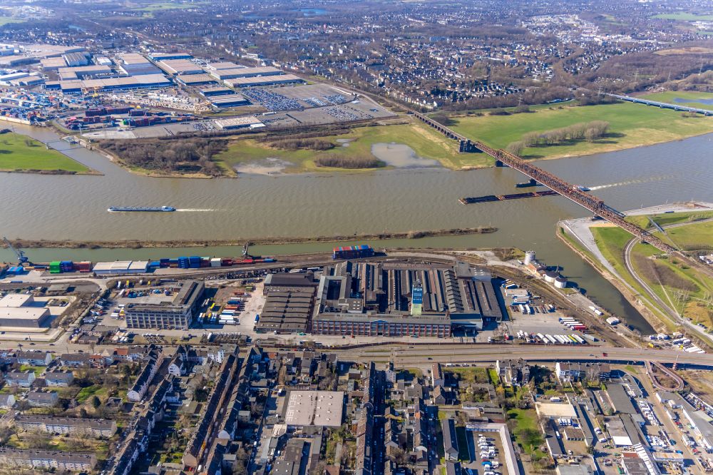 Luftbild Duisburg - Industrie- und Gewerbegebiet in Duisburg im Bundesland Nordrhein-Westfalen, Deutschland