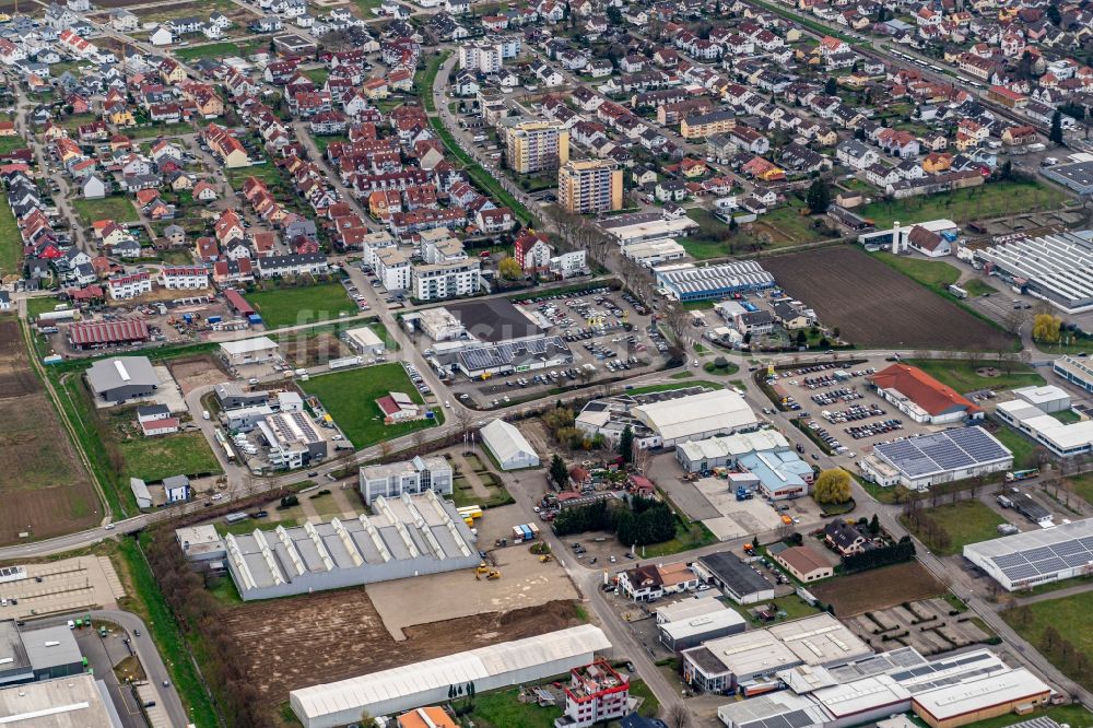 Luftbild Endingen am Kaiserstuhl - Industrie- und Gewerbegebiet in Endingen am Kaiserstuhl im Bundesland Baden-Württemberg, Deutschland