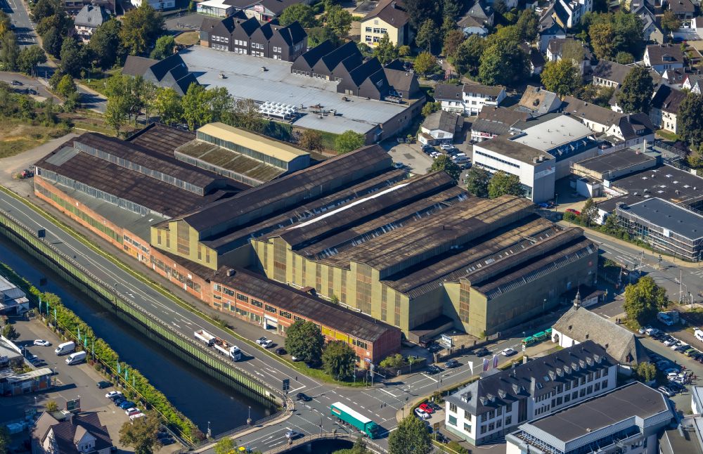 Luftbild Attendorn - Industrie- und Gewerbegebiet entlang der Straßen Am Zollstock und Am Wassertor in Attendorn im Bundesland Nordrhein-Westfalen, Deutschland
