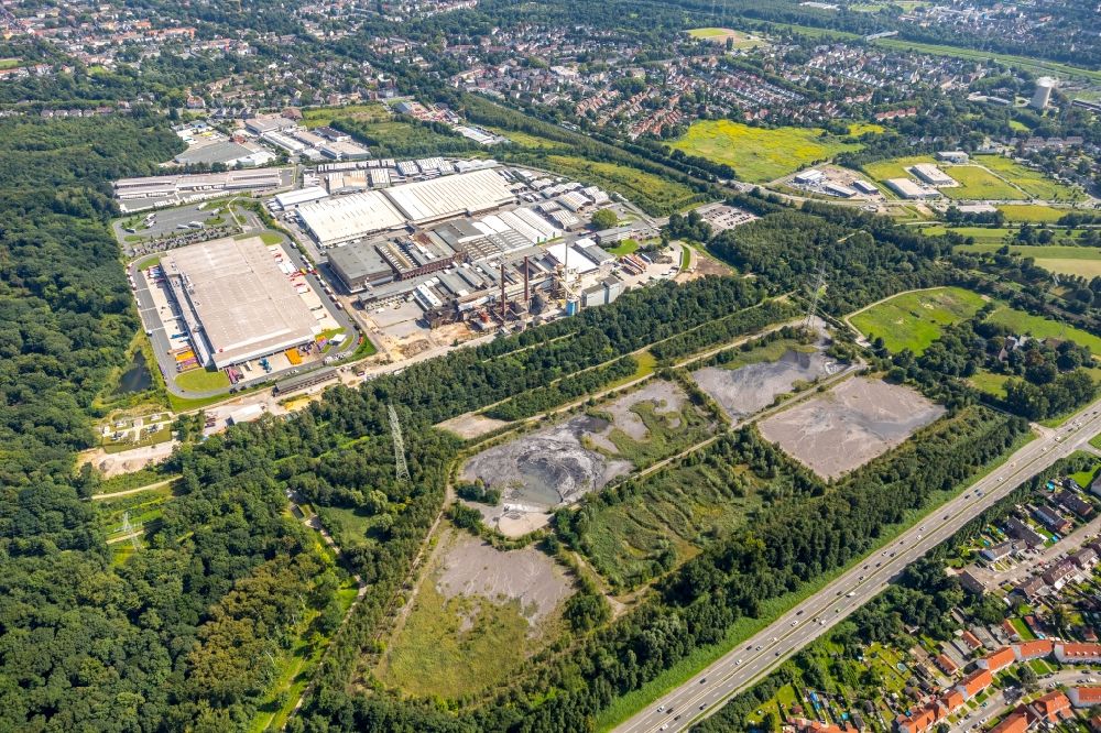 Essen aus der Vogelperspektive: Industrie- und Gewerbegebiet in Essen im Bundesland Nordrhein-Westfalen, Deutschland