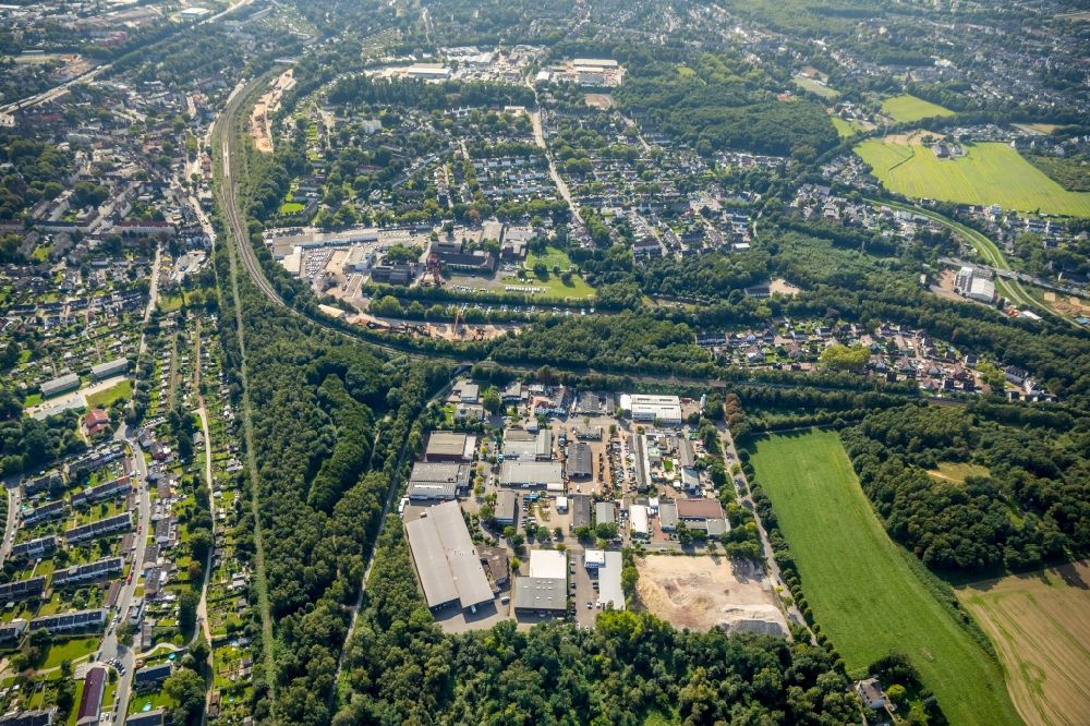 Essen von oben - Industrie- und Gewerbegebiet in Essen im Bundesland Nordrhein-Westfalen, Deutschland