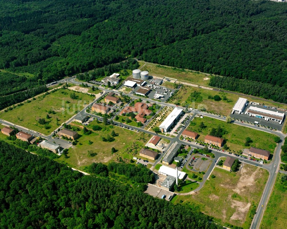 Gießen von oben - Industrie- und Gewerbegebiet an der Europastraße in Gießen im Bundesland Hessen, Deutschland