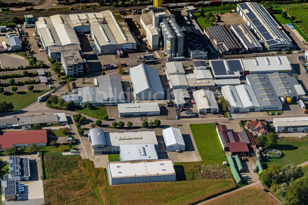 Luftbild Friesenheim - Industrie- und Gewerbegebiet in Friesenheim im Bundesland Baden-Württemberg, Deutschland
