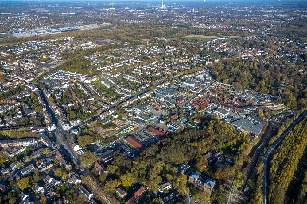 Gelsenkirchen von oben - Industrie- und Gewerbegebiet in Gelsenkirchen im Bundesland Nordrhein-Westfalen, Deutschland