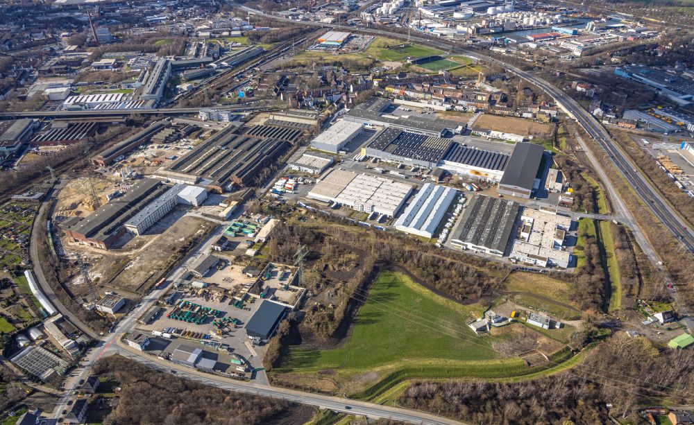 Luftaufnahme Gelsenkirchen - Industrie- und Gewerbegebiet in Gelsenkirchen im Bundesland Nordrhein-Westfalen, Deutschland