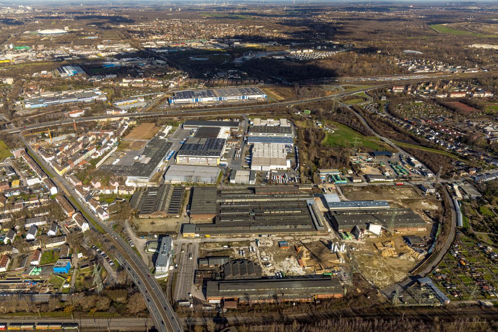 Luftbild Gelsenkirchen - Industrie- und Gewerbegebiet in Gelsenkirchen im Bundesland Nordrhein-Westfalen, Deutschland