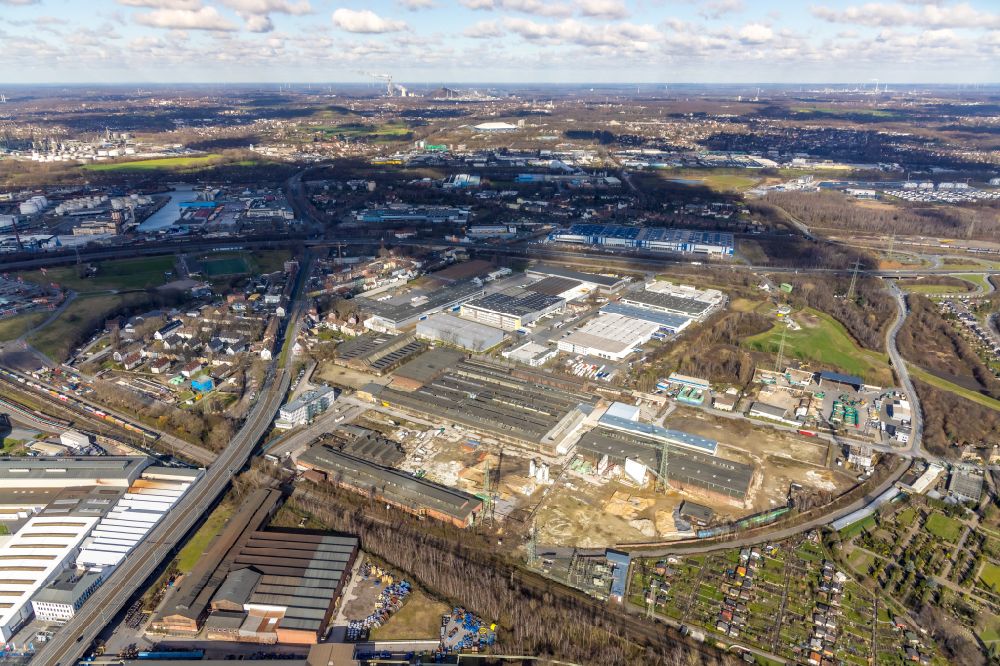 Luftbild Gelsenkirchen - Industrie- und Gewerbegebiet in Gelsenkirchen im Bundesland Nordrhein-Westfalen, Deutschland