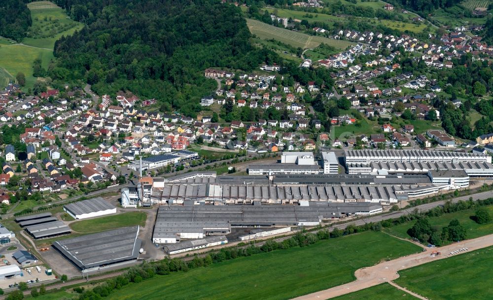 Gengenbach von oben - Industrie- und Gewerbegebiet in Gengenbach im Bundesland Baden-Württemberg, Deutschland