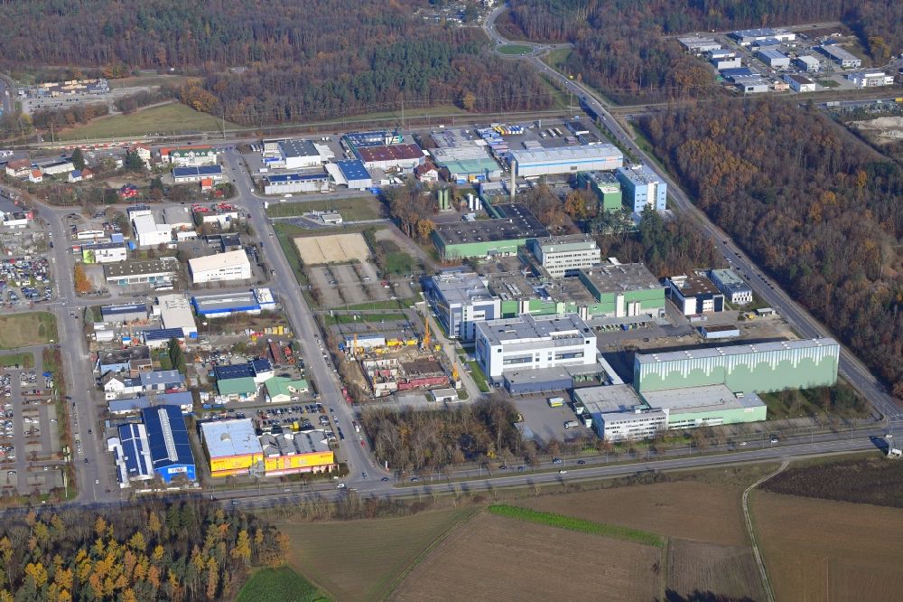 Luftbild Singen (Hohentwiel) - Industrie- und Gewerbegebiet an der Georg-Fischer-Straße in Singen (Hohentwiel) im Bundesland Baden-Württemberg, Deutschland